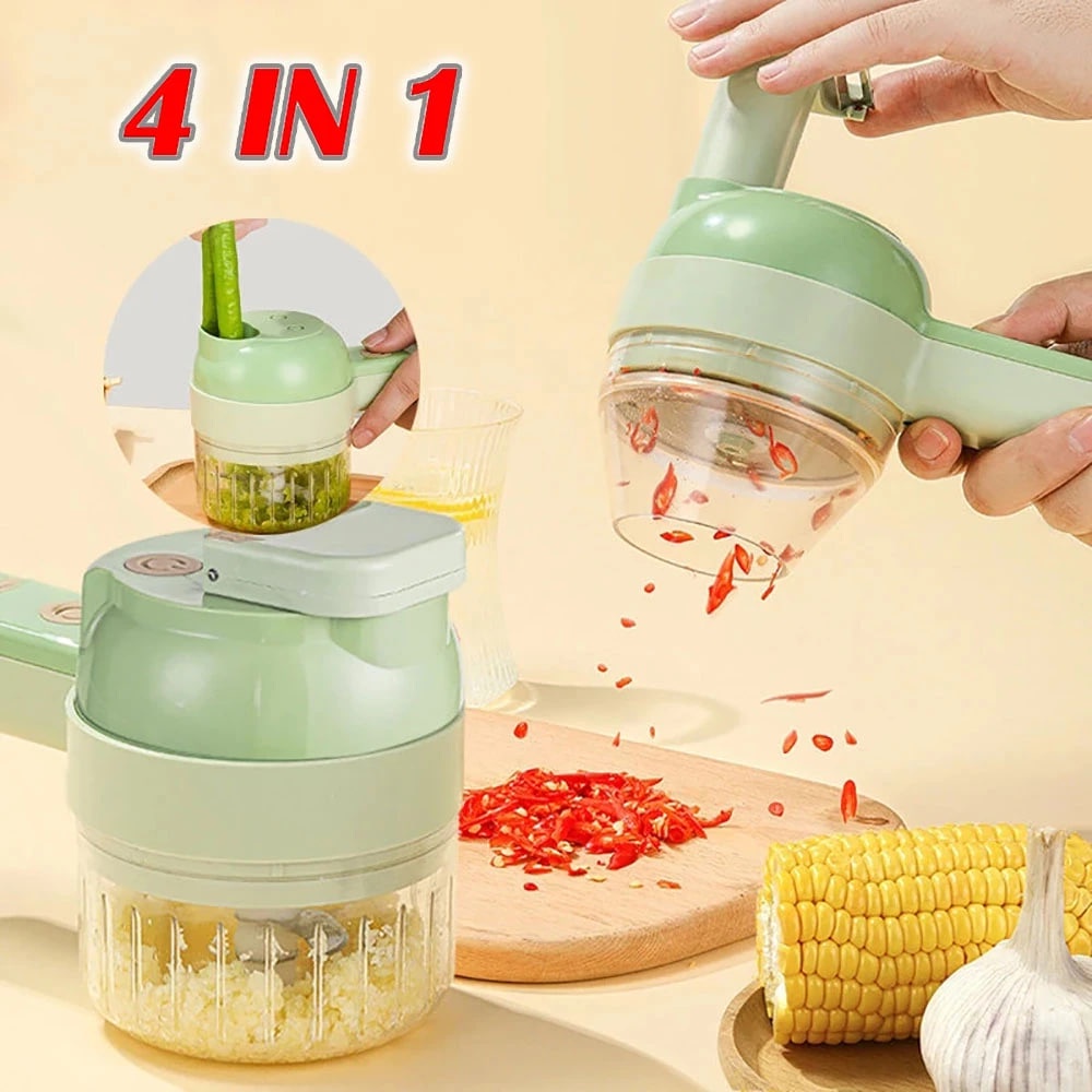 Food Chopper Electric 4in1/ Blender Portable Penggiling Bumbu/ Belender Pemotong Sayur Elektrik