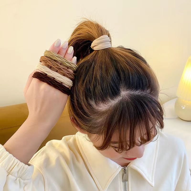 [ Bayar Di Tempat ] Ikat Rambut Korea Karet Multi Color 5 Pcs - 5in1 Ikat Rambut Wanita