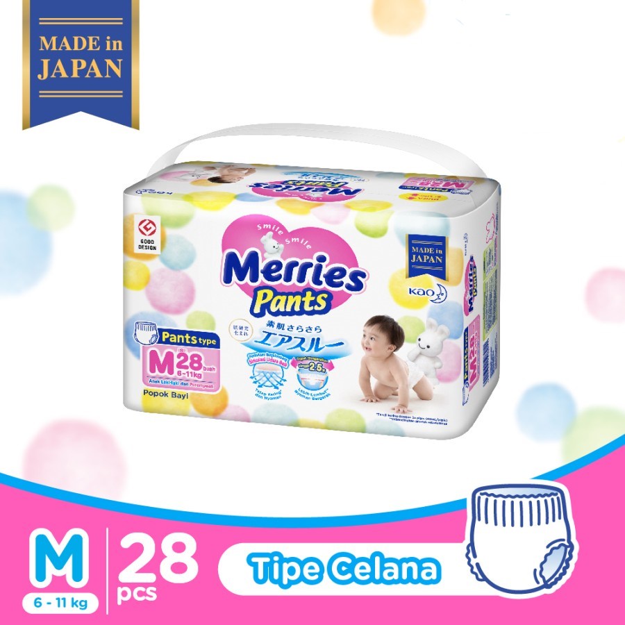 Merries Baby Diapers Pants M 28 / Popok Bayi