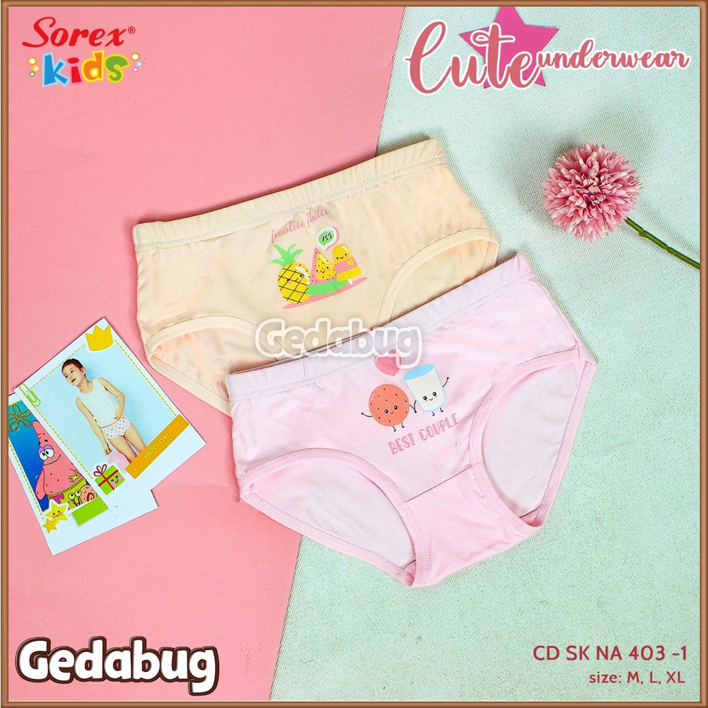 3 Pcs - CD Anak Sorex NA403 - NA 403 Remaja Perempuan Girl Supersoft | Gedabug