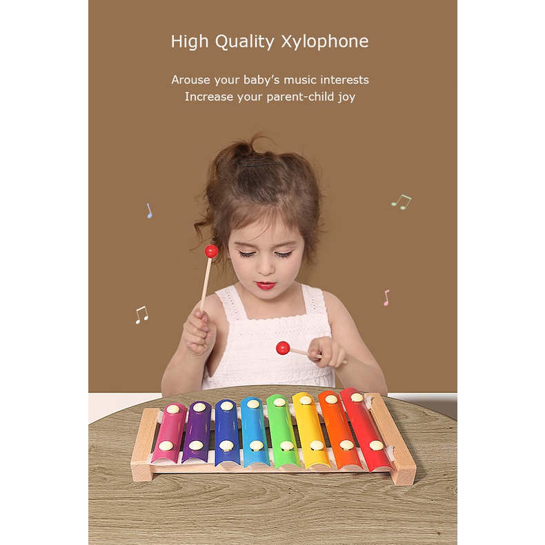 Xylophone Kolintang Mainan Xylophone 8 Nada Mainan Musik Bayi Mainan Musik Anak Mainan Montessori Anak