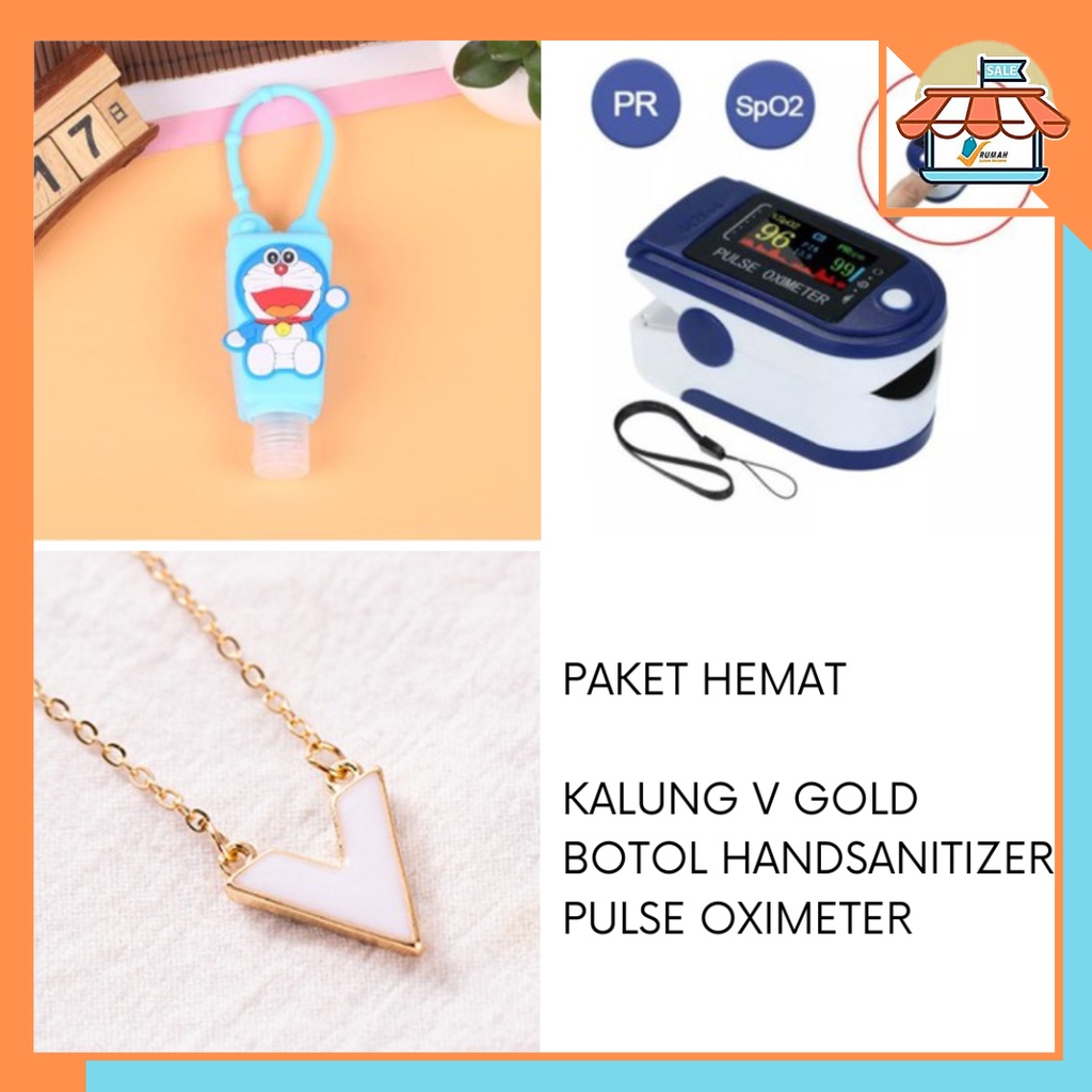 RSB PAKET HEMAT KALUNG V GOLD BOTOL HANDSANITIZER PULSE OXIMETER