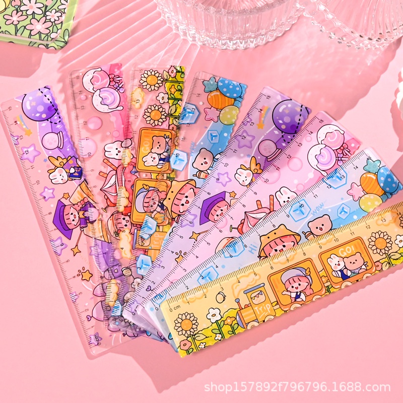 

WW 337 Penggaris Cartoon 15cm Soft Ruler Gambar Unik Warna Warni Cartoon Lucu