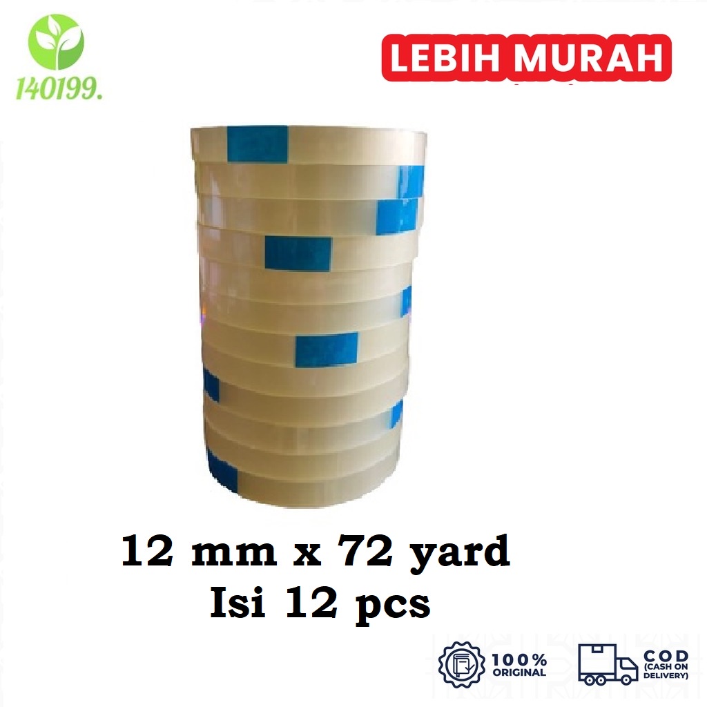 

PAKET MURAH 1 SLOP ISI 12 PCS ISOLASI BENING 12mm x 72 YARD FULL REAL