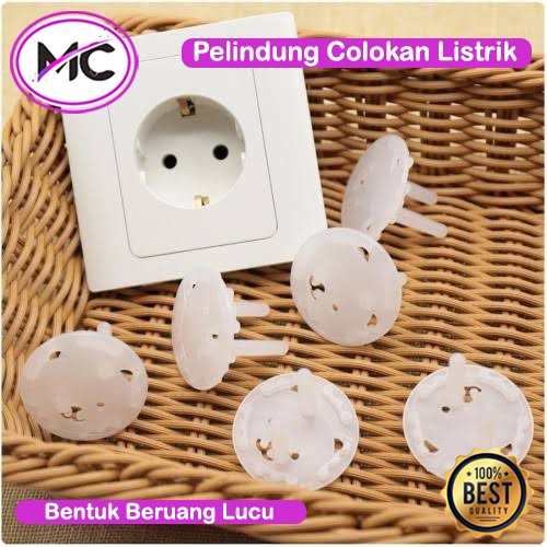 Pelindung Colokan Listrik Beruang Bahan Plastiik Penutup Terminal Baby Protector Melindungi Anak Dari Colokan Listrik