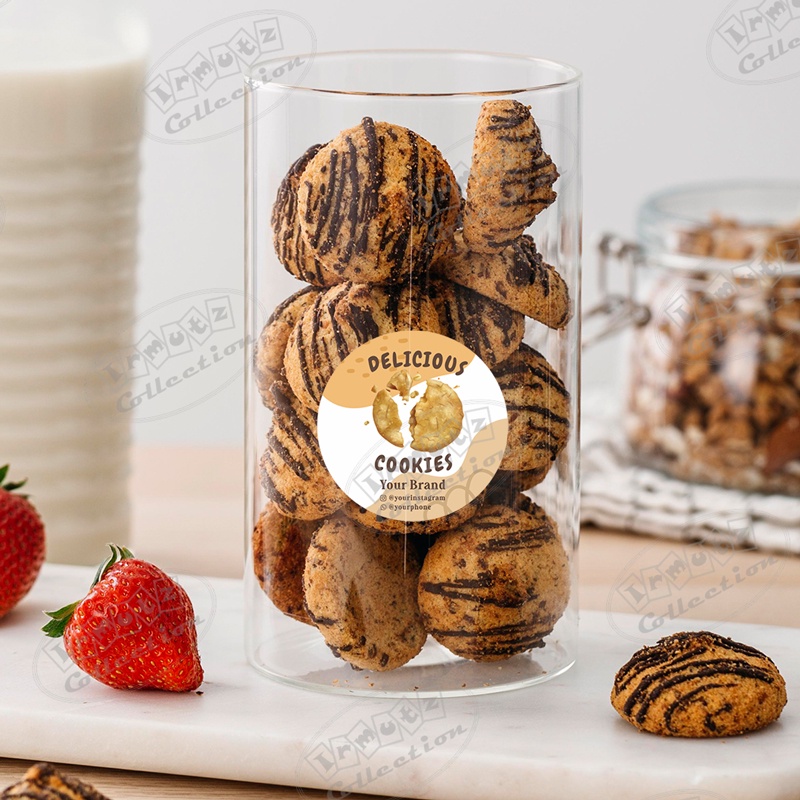Stiker Label | Stiker Kue Kering | Stiker Bulat Cookies