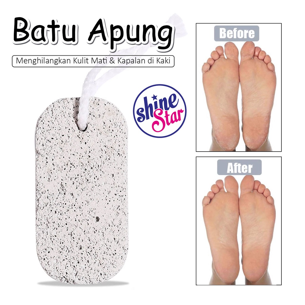 SHINE STAR - [ TERMURAH ] Sikat Kaki Batu Apung Pumice Stone Pembersih &amp; Penghilang KAPALAN Kaki Anda