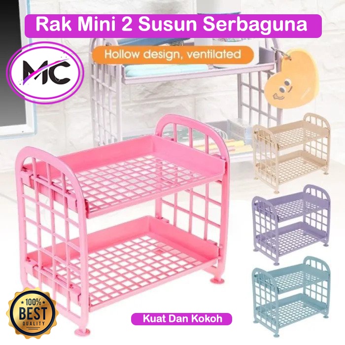 Rak Plastik MIni 2 Susun Rak Meja Serbaguna Rak Dapur Kamar Mandi Make Up