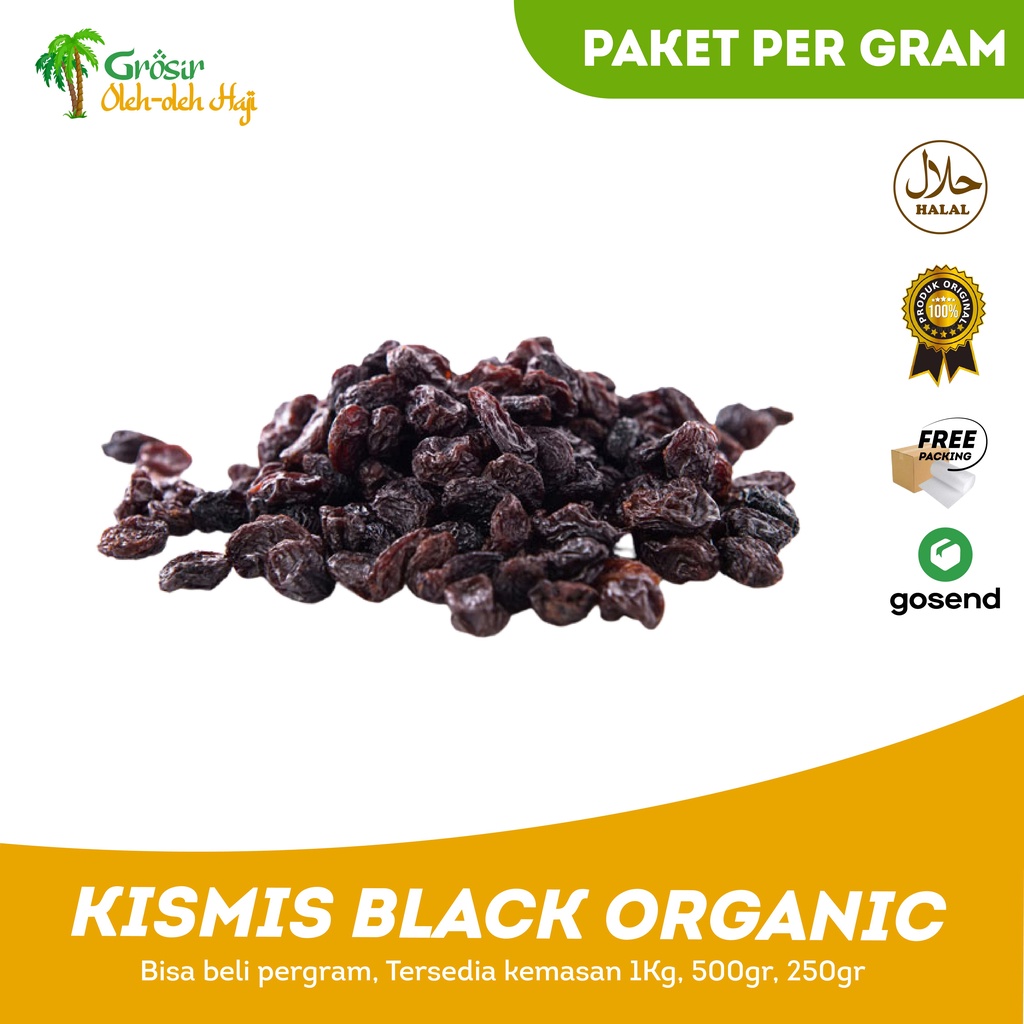 Black Organic Raisin 1 kg | Kismis Hitam Organik PREMIUM