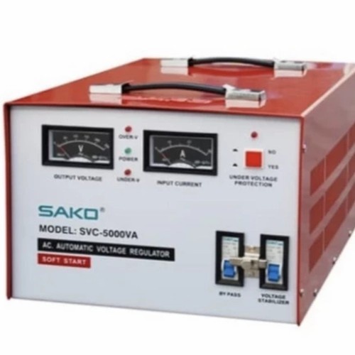 STABIL LISTRIK /STABILIZER SAKO SVC-5000 DS KAPASITAS 5000VA 4000WATT