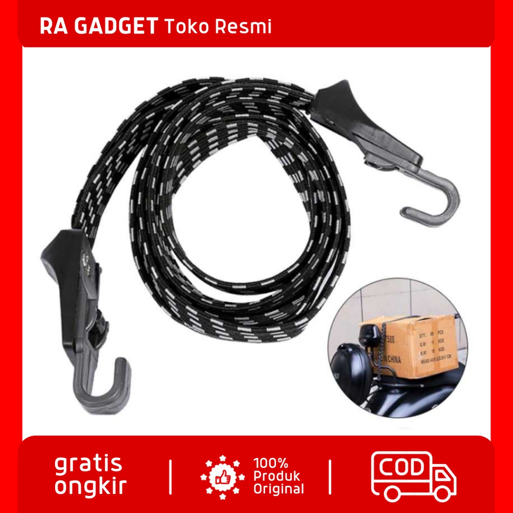 Tali Sepeda Pengikat Barang Luggage Elastis 70cm elastis panjang / Tali Ikat Ikatan Sabuk Karet Peng