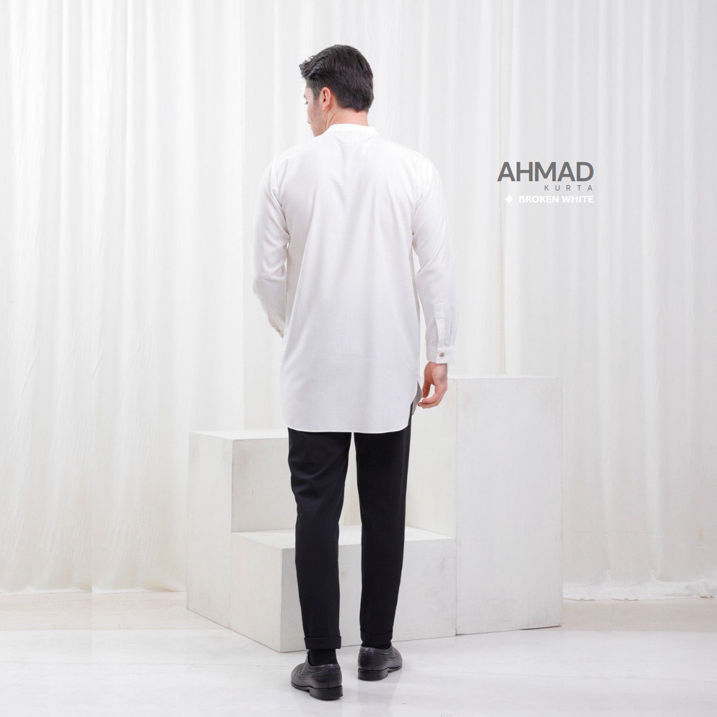 Riskirich Ahmad Kurta Baju Muslim Koko Dewasa Lengan Panjang Stylish