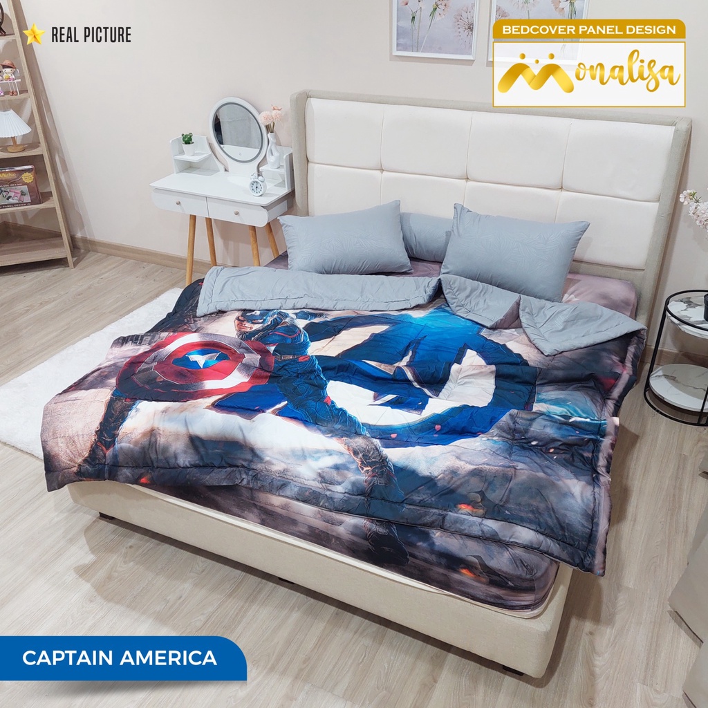 Monalisa Panel Design BedCover SET Sprei Uk 180 T 20 ( 215 x 220 cm ) - Anak