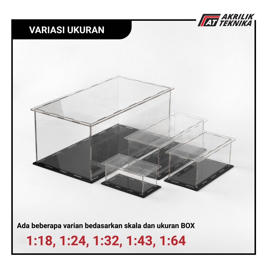 BOX DISPLAY / DIECAST AKRILIK SKALA 1: 18 (32X16X14) CM