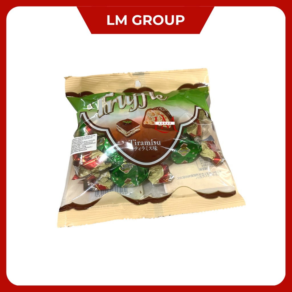 Elvan Truffle Cokelat Isi Krim Rasa Stroberi/Hazelnuts/Tiramisu/Caramel @115gr