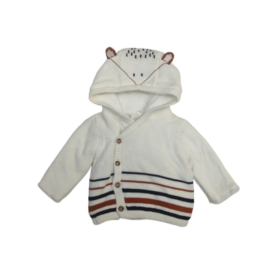 Jaket Rajut Anak / Sweater Rajut Anak Catell Love 0-6 Bulan