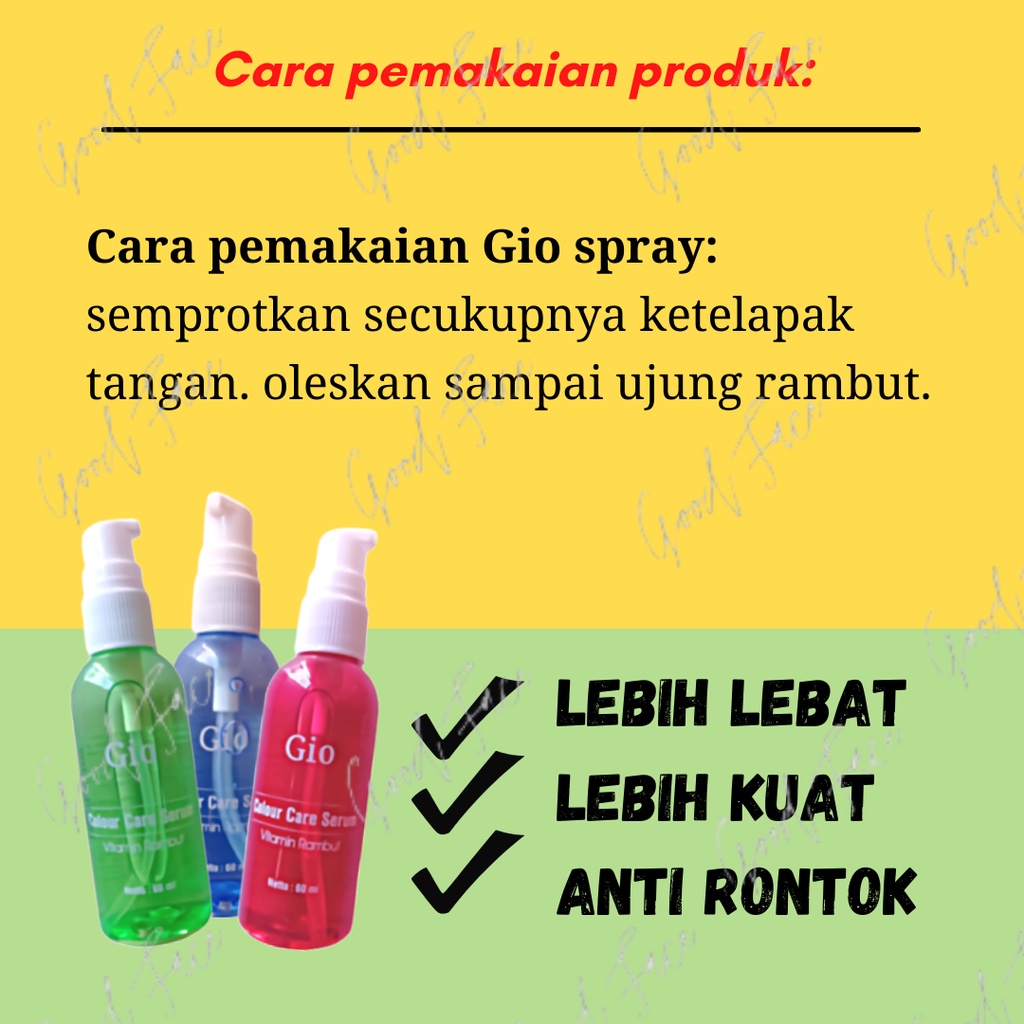 VITAMIN RAMBUT RONTOK GIO COLOUR CARE SERUM 60ML ORIGINAL BPOM