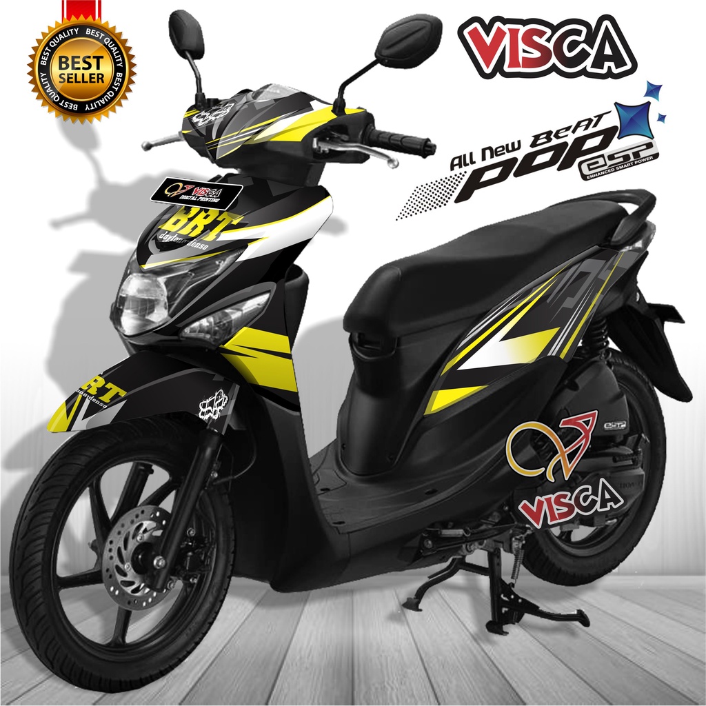 Decal Beat Pop Full Body Stiker Beat Pop Variasi Full Body Striping Beat Pop Variasi BRT