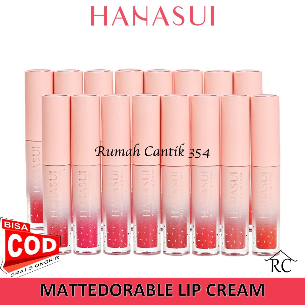 Hanasui Lipcream Mattedorable Original Hanasui Lip Cream Medan Rumah Cantik 354 Lipstik Cair