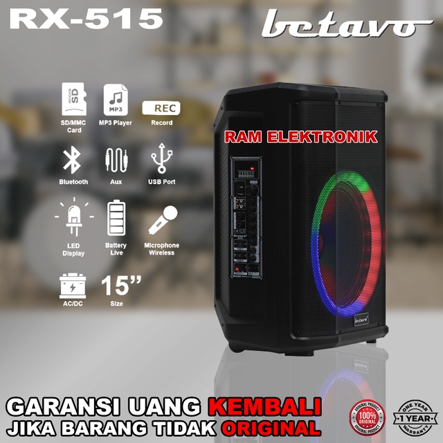 Speaker Portable Meeting 15 Inch BETAVO RX515 / RX-515 Original