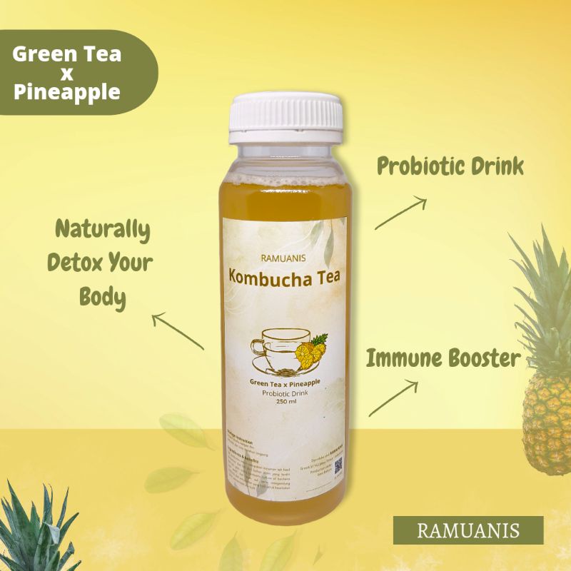 

Pineapple Kombucha Tea | Green Tea × Pineapple | Nanas Kombucha 250 ml