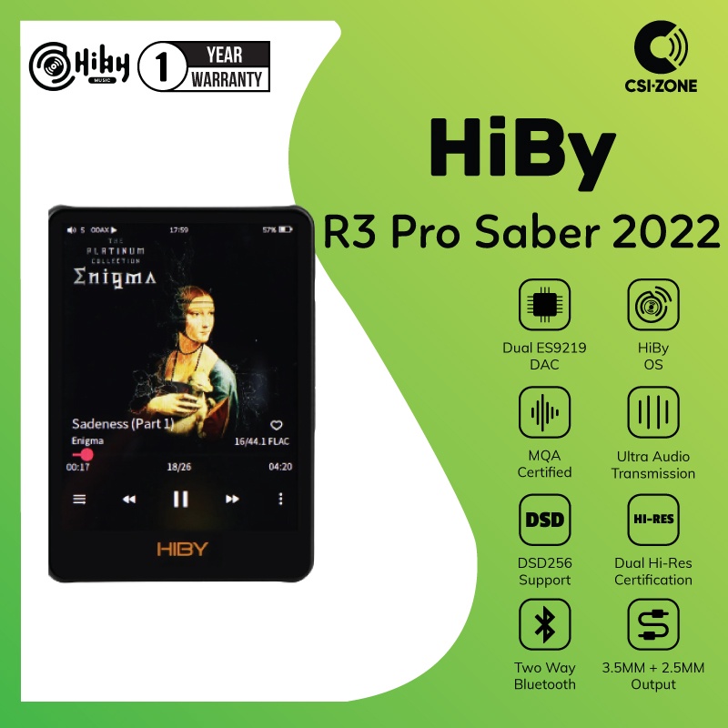 HiBy R3 Pro Saber 2022 Hi-Res Portable Digital Audio Player