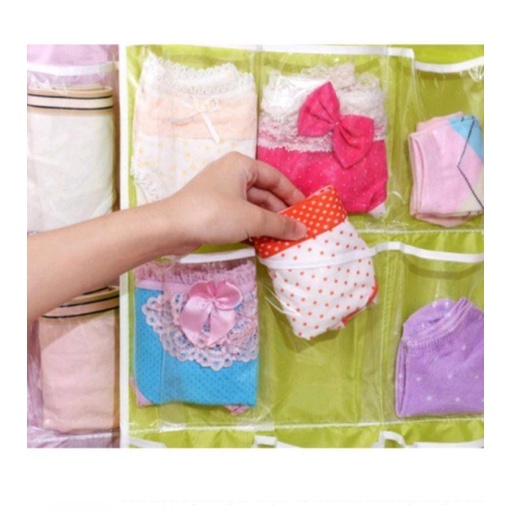 Storage Gantung 16 Kantong Hanger Organizer Sebaguna Pouch Korean