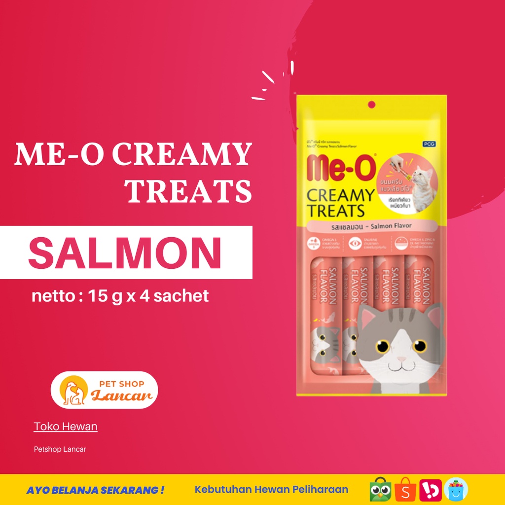 Salmon - Meo Creamy Treats Liquid Snack Meo Kucing