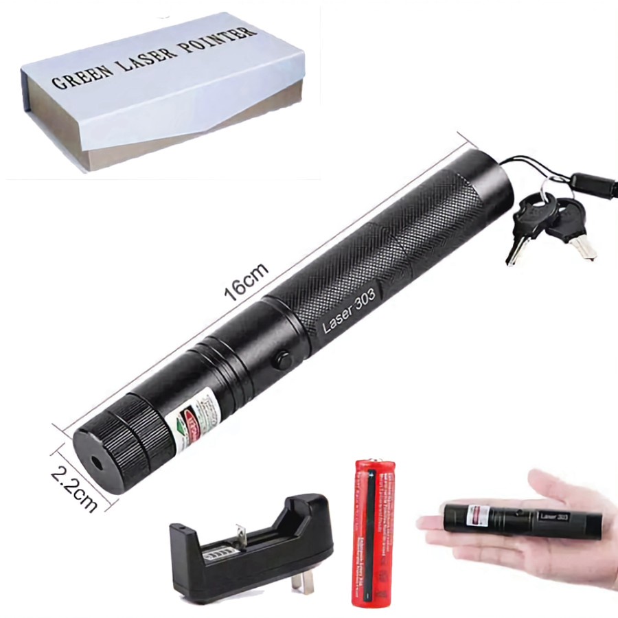 COD Green Laser Pointer Recharger 303/ Laser Hijau/ Laser Kunci Keamanan