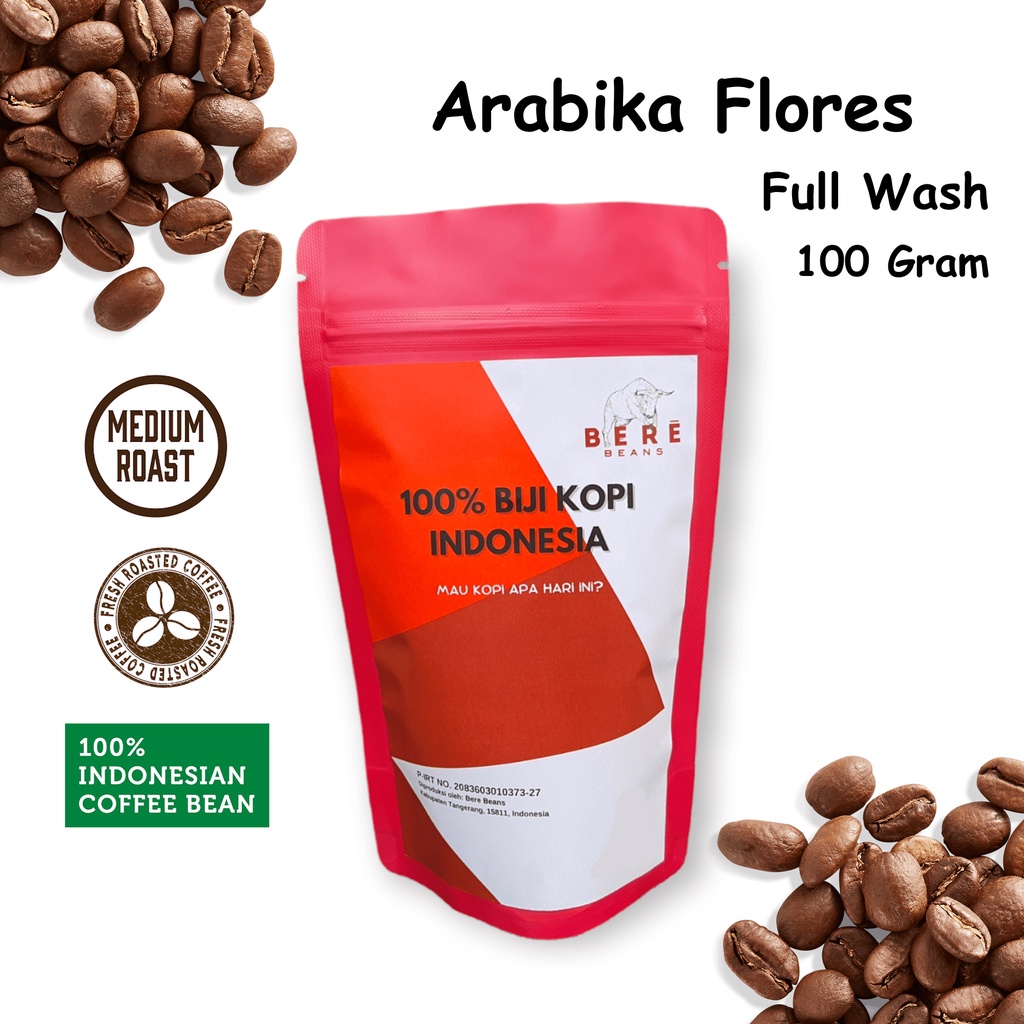 

Bere Beans - Kopi Arabika Flores Bajawa Nusa Tenggara Timur NTT Indonesia 100 GRAM Biji Bubuk Coffee Beans Bean