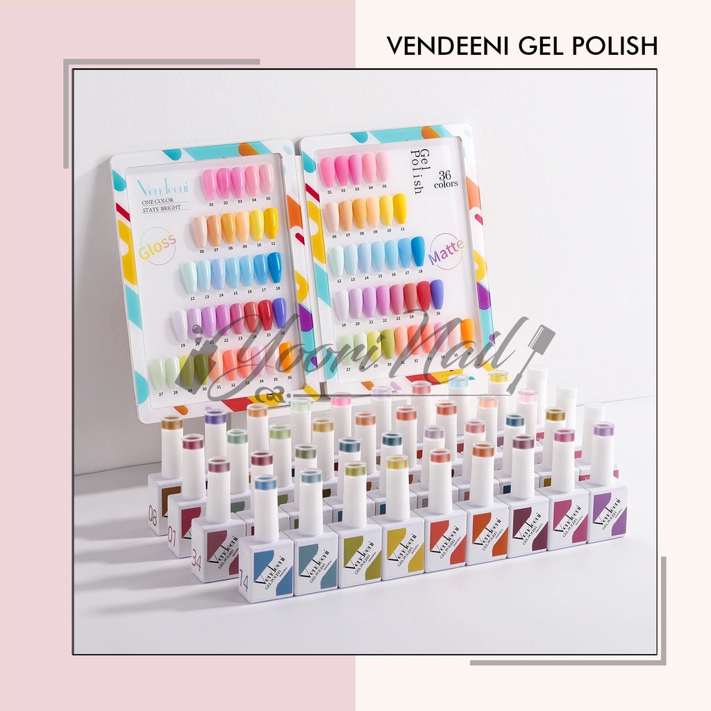 Vendeeni gel color JUAL ECER (01-20) vendeeni nail gel polish warna kutek gel satuan botol