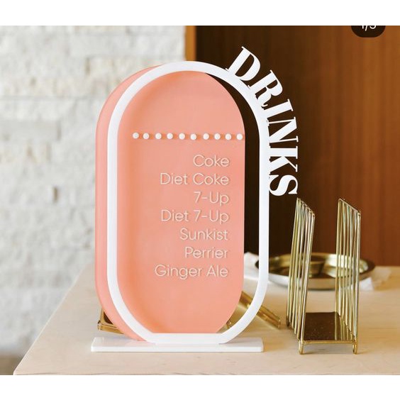 Daftar menu cafe akrilik custom