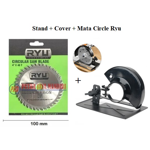 Paket Stand Cover Dudukan Gerinda + Mata Cicular Saw Circular Blade