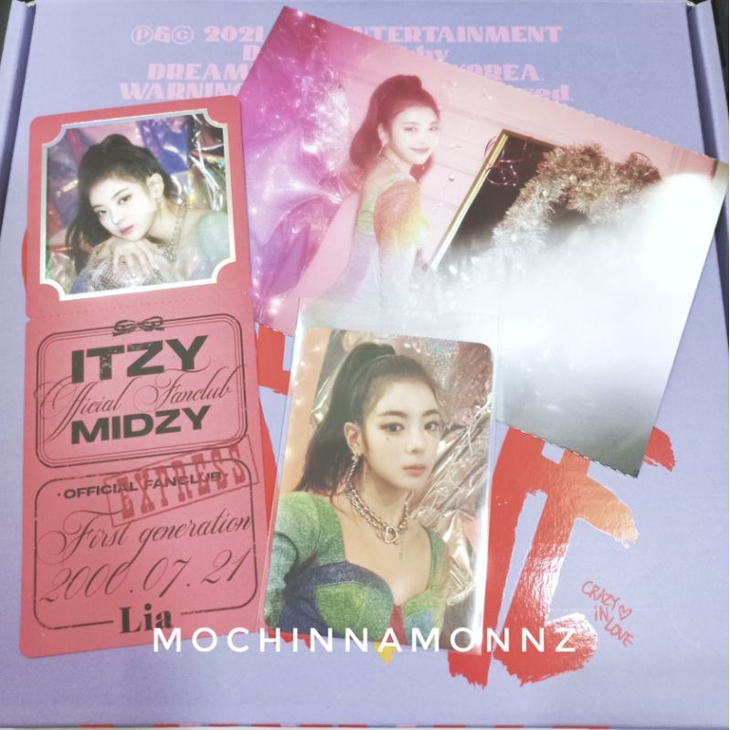 Photocard Lia Itzy welkit midzy fanclub first generetion