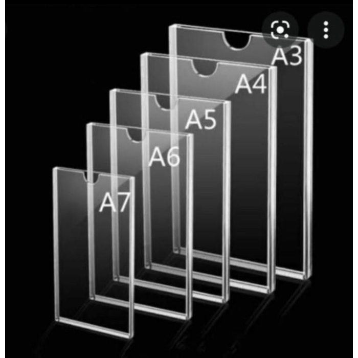 

Terlaris Rak Akrilik Pocket/Frame/Tempat Brosur/Thicker/Bening 2Mm A3 Termurah!!!
