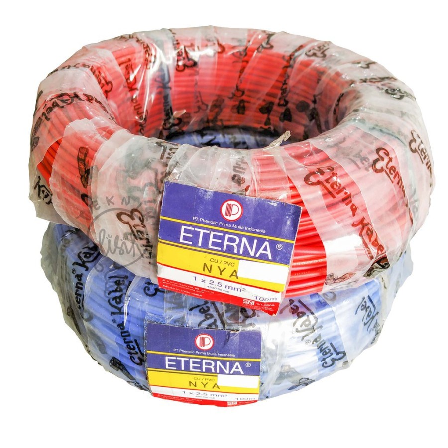ETERNA Kabel NYA 1X2.5 50Meter 50 Meter MERAH / HITAM / BIRU / KUNING