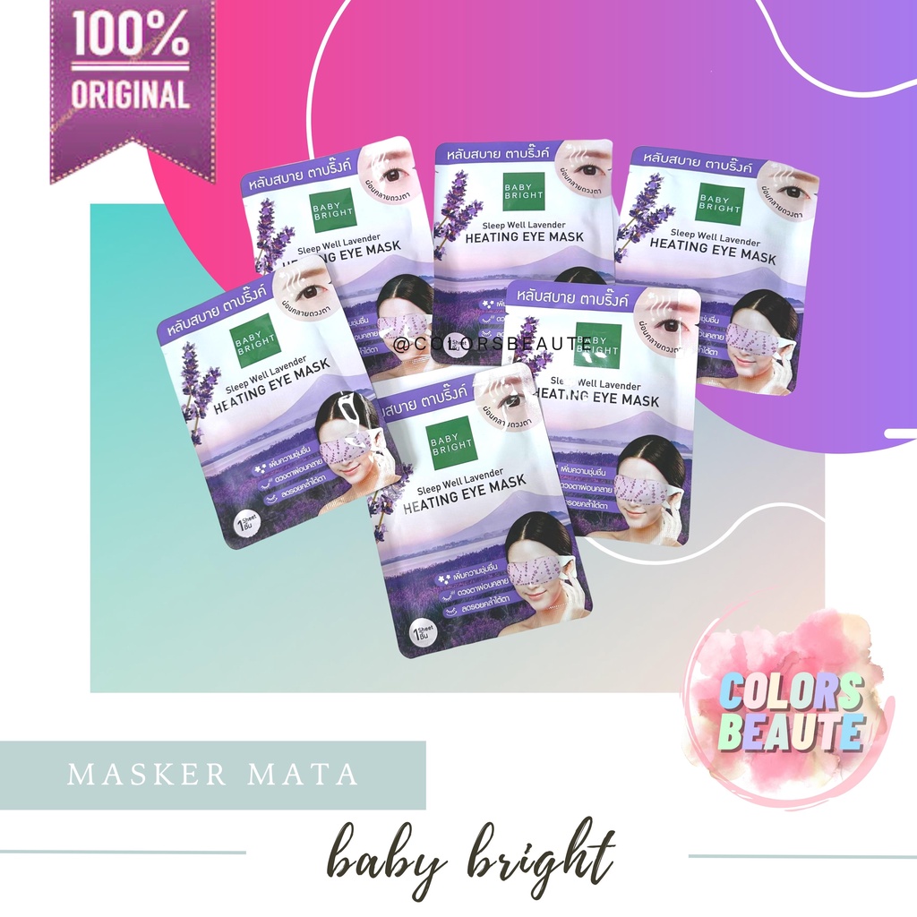 READY STOCK ! Baby Bright Heating Eye Mask Sleep Well Lavender / masker mata