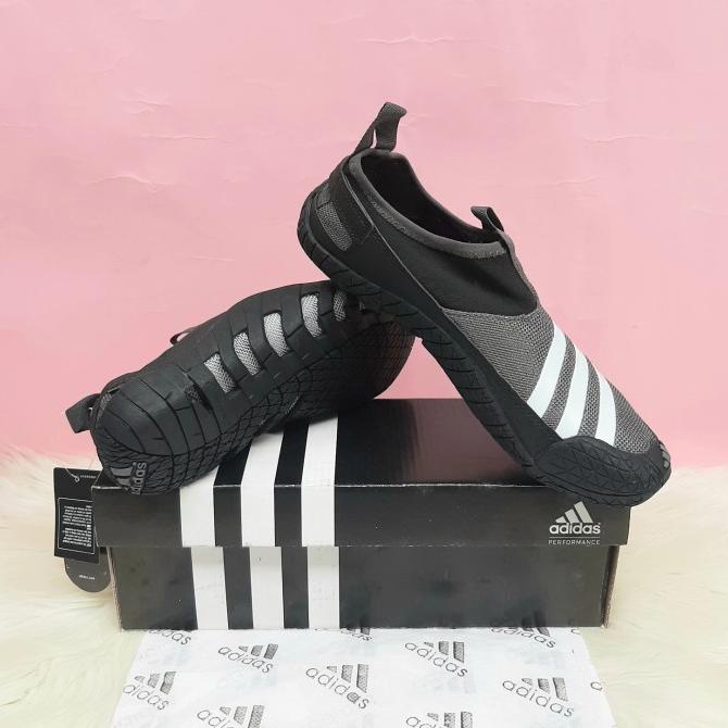 100% New Sepatu Adidas Jawpaw Ii Climacool Grey White Black Slip On Berkahhabadii
