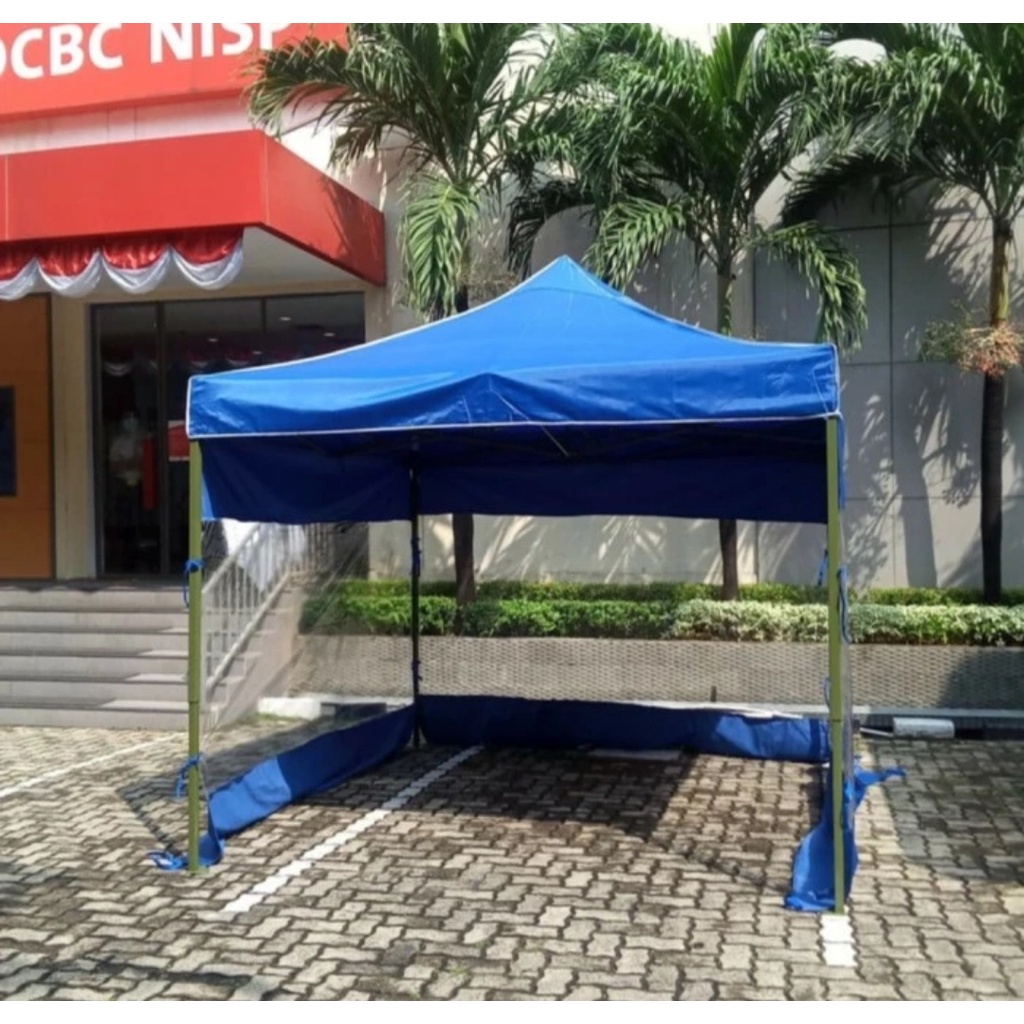 Tenda Lipat super premium, uk 3X4,5 ketebalan besi 1,4 dinding 3 sisi