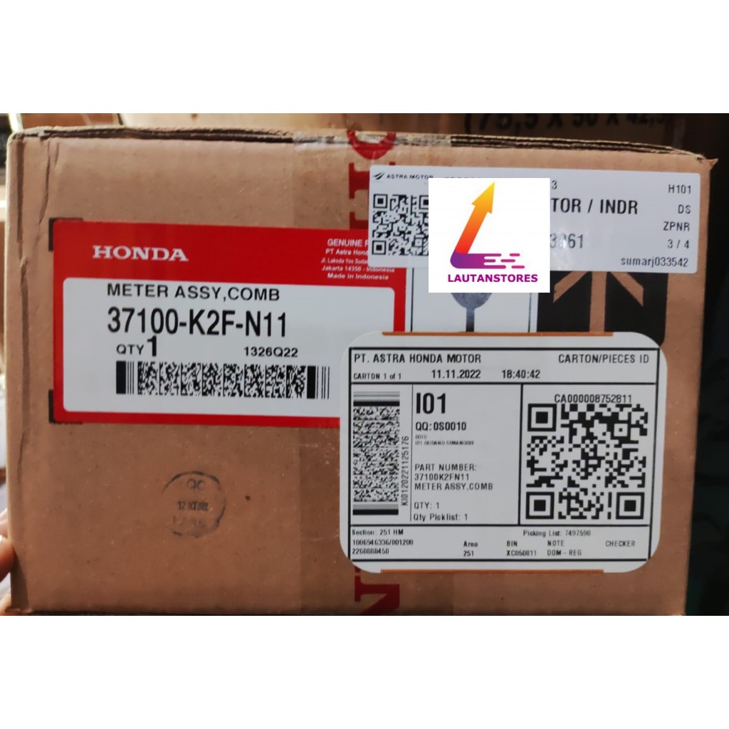 37100-K2F-N11 Speedometer Scoopy eSP K2F Prestige Smart Key BIRU