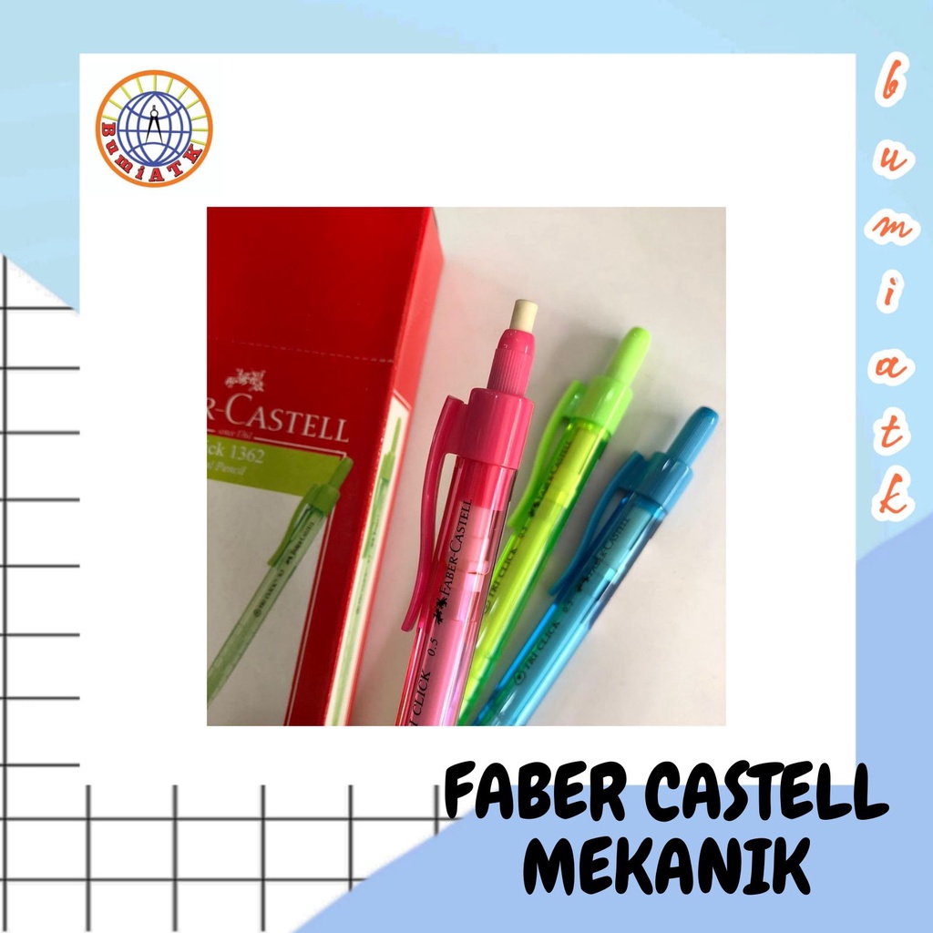 

PENSIL MECH / PENSIL MEKANIK 0.5 FABER CASTELL / MEKANIK TRI CLICK 1362 0.5