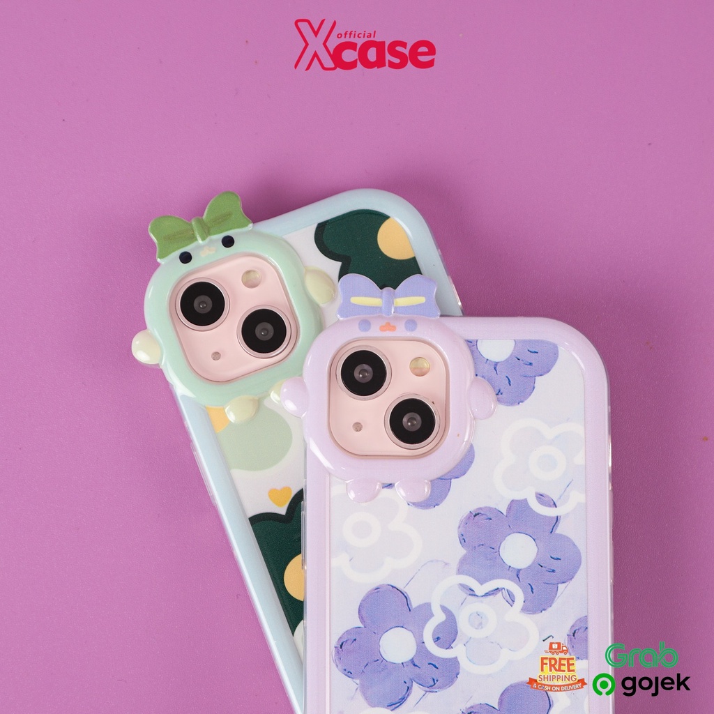 Softcase 3D Flower Full Cover for iPhone 7 8 PLUS XR X XS Max / 11 Pro Max / 12 Pro Max / 13 Pro Max / 14 Plus Pro Max
