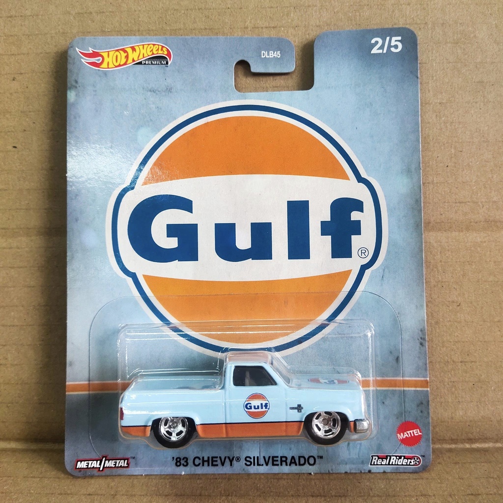 Gulf 83 Chevy Silverado Hotwheels Premium Vintage Oil