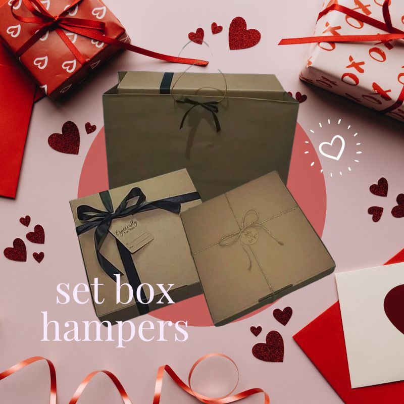 

set box hampers / box hampers paket lengkap / kotak kado