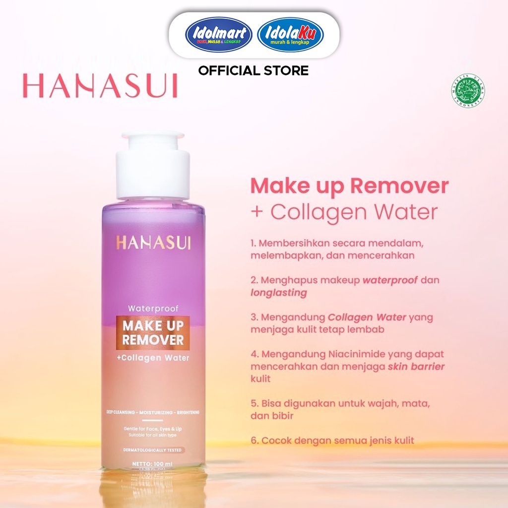 IDOLAKU Hanasui Waterproof Make Up Remover 100ml