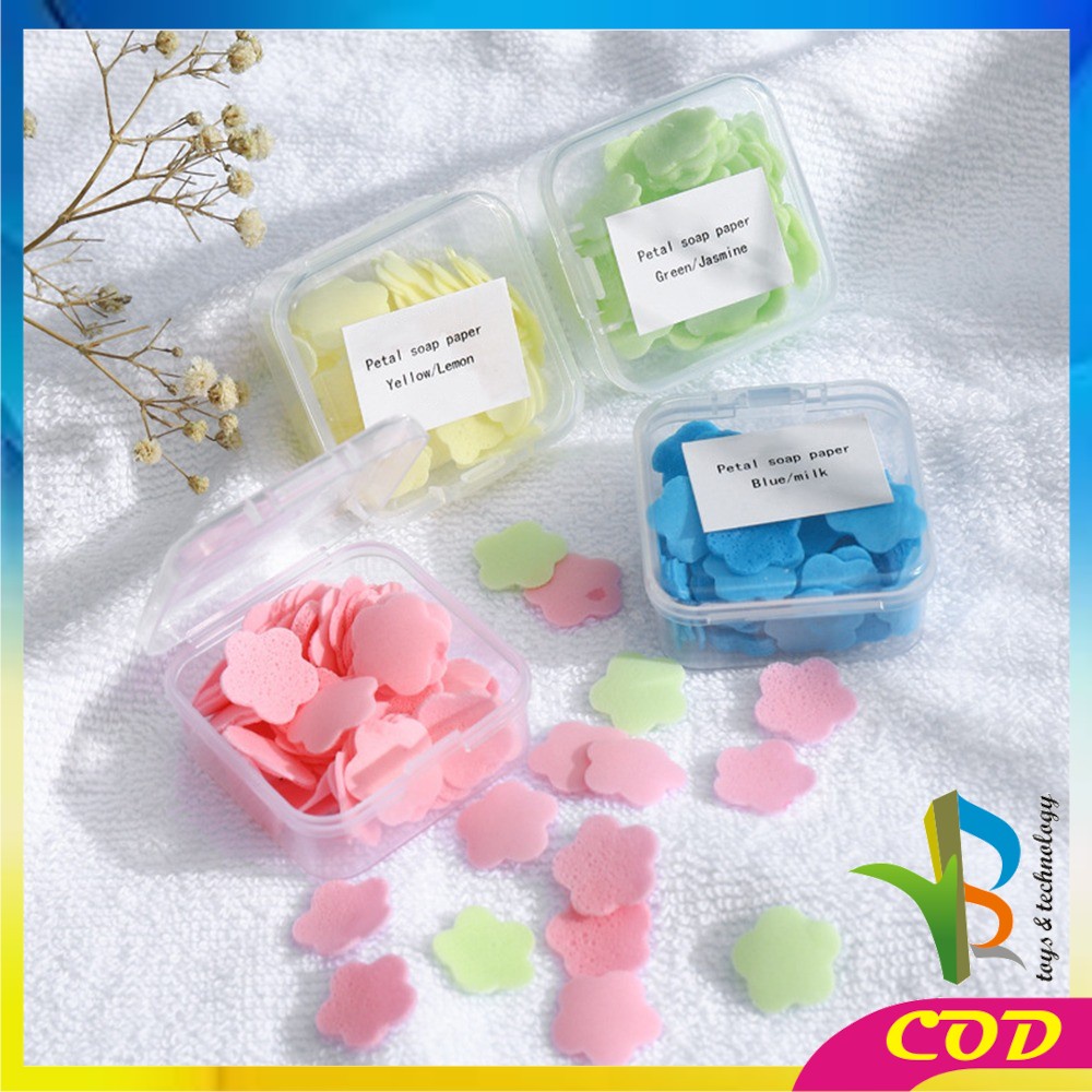 RB-C599 Sabun Kertas Mini Motif Bunga / Sabun Cuci Tangan Kertas Paper Soap Traveling / Sabun Travel Portable Sabun Cuci Tangan Praktis