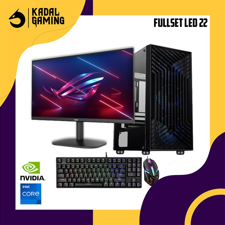 PC GAMING EDITING INTEL CORE I3 12100F VGA NVIDIA GTX 750TI 8GB RAM