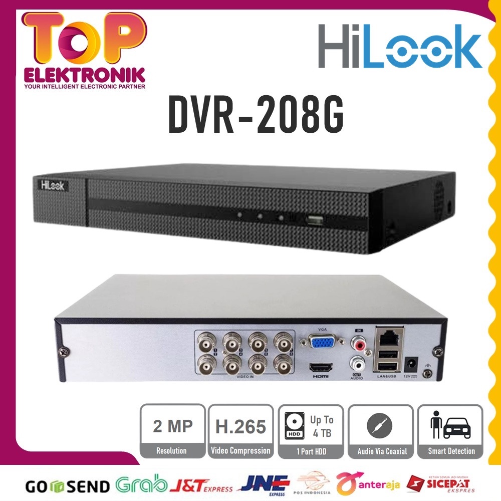 DVR 8ch HILOOK 2MP DVR 208G-M1 By Hikvision