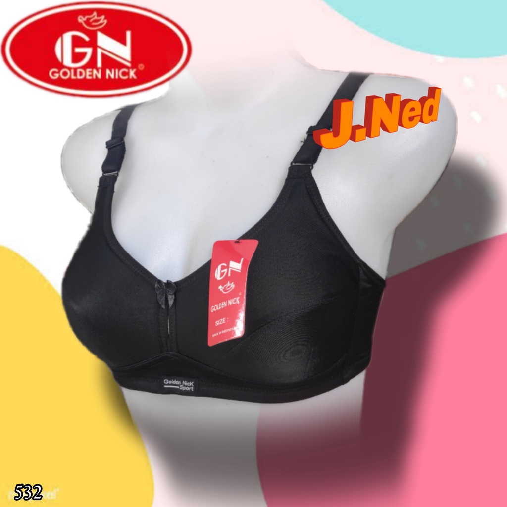 J532 BRA BH  BUSA TANPA KAWAT CUP SEDANG 34B - 42B | DUA PENGAIT BRA GN