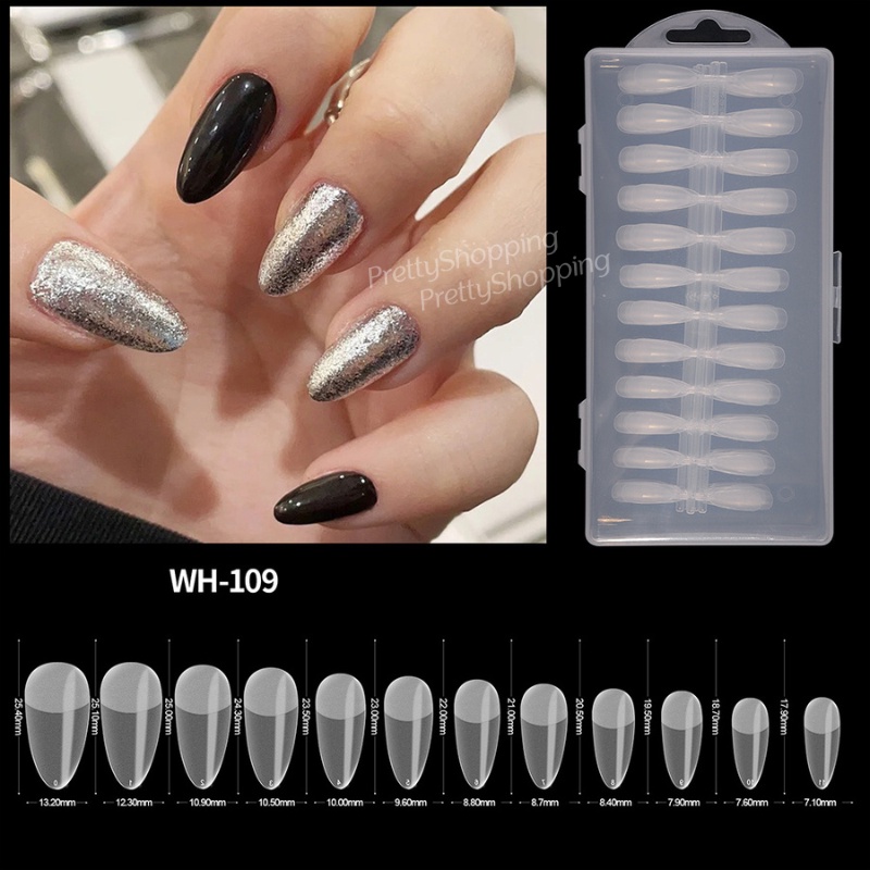 Pretty 240Pcs Kuku Palsu Akrilik Fake Nails untuk Manicure DIY